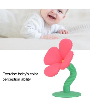 Baby Teether Toy - Ergonomic Grip for Pain Relief | Unique Shape Easy to Chew - Peony Red - Buy Online on SooperMarket.com