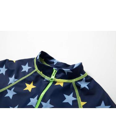 Bonverano Baby Boys Swimsuit | Short-Sleeve One Piece Swimwear | UPF 50+ Sun Protection | 9-12 Months | Yellow Star - Buy Online on SooperMarket.com