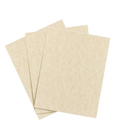 Aged Parchment Cardstock Great for Certificates Menus and Wedding Invitations | Medium Weight 65lb Cover (176gsm) | 8.5 x 11 | 50 Sheets per Pack
