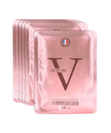 V Line Lift Face Mask V-Line Face Kinn Lift and Shaping Mask Slimming Lifting Firming Double Kinn treatment mask solid moisture chin straps for double chin remover (5PCs) 1 piece (1 Pack)