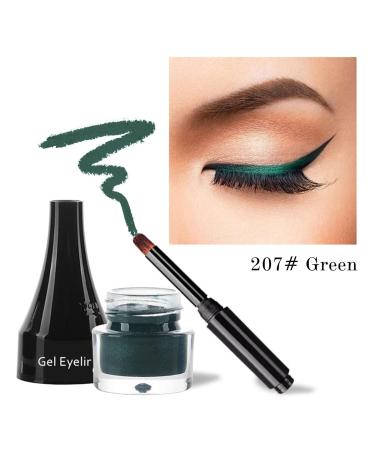 LSxia 2-in-1 Green Gel Eyeliner Set - Waterproof, Smudge Proof, High Pigment Eye Makeup with Brush - Cream Eyeliner Pot for Women - Buy Online on SooperMarket.com