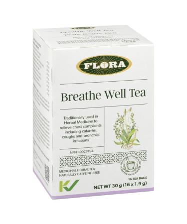 Flora - Breathe Well Medicinal Tea 20 Biodegradable Pyramid Tea Bags 38 g