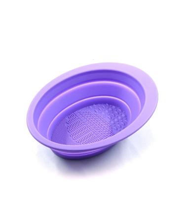 Freetune Foldable Shaving Bowl - Silicone Rubber Multipurpose Bowl - Pocket Size Easy to Carry Durable Flexible Violet