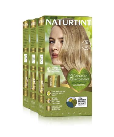 Natureint Biobased |Hair color oohne ammoniak |9n honeyblond |High proportion of natural ingredients3 pack |510 ml 9n.Honeyblond 170 ml (3 pack)