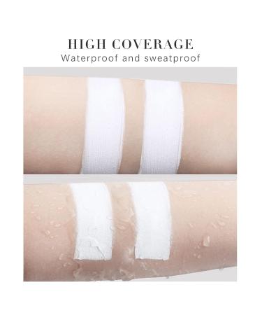 Clown White Face Paint Makeup Kit - Professional 100g Foundation Cream for Halloween & Special Effects - Includes Brush & Sponge - Buy Online on SooperMarket.com