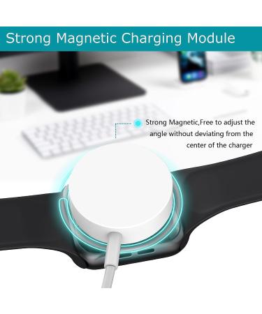 JUD Apple Watch Charger 2Pack 6.6ft Fast Magnetic Wireless Charging Cable - Compatible with Apple Watch Series 8/7/6/5/4/3/2/1/SE - White - Buy Online on SooperMarket.com