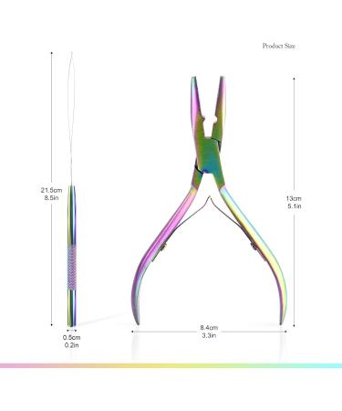 EHDIS Hair Extensions Tools Kit - Stainless Steel Pliers for Hair Apply&Remove Micro Ring Loop and Loop Needle Threader Tool for Micro Rings Nano beads Styling Accessories Colour - Buy Online on SooperMarket.com