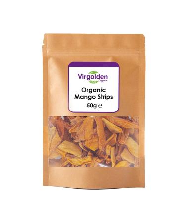 Organic Dried Mango Strips 50g by Virgolden Organic