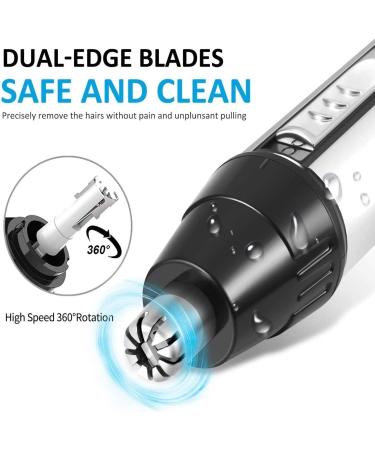 USB Rechargeable Nose & Ear Hair Trimmer Electric Eyebrow Groomer with Light | Perfect for Home & Travel - Buy Online on SooperMarket.com