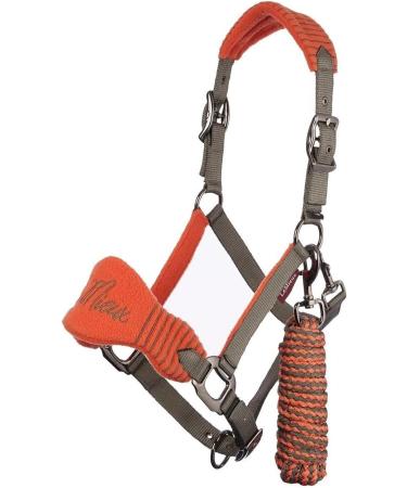 LeMieux Vogue Fleece Headcollar & Leadrope Halter - Cob Burgundy/Navy | International Shipping - Buy Online on SooperMarket.com