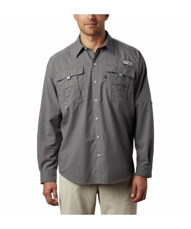 Columbia Men's Bahama Ii L/S Shirt City Grey Large