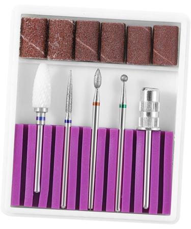POPETPOP 3 Sets Nail Grinding Head Faux Nails Artificial Nails Nail Drill Bits Electric Manicure Nail File Beginner Kit Manicure Drill Bits Nail Drill Tool Exfoliating Manicure Tools Purple 6.5x5.5cmx3pcs Purplex3pcs - Buy Online on SooperMarket.com