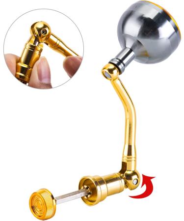 Goture Spinning Reel Handle Replacement with Round Power Knob - Gold Medium - Buy Online on SooperMarket.com