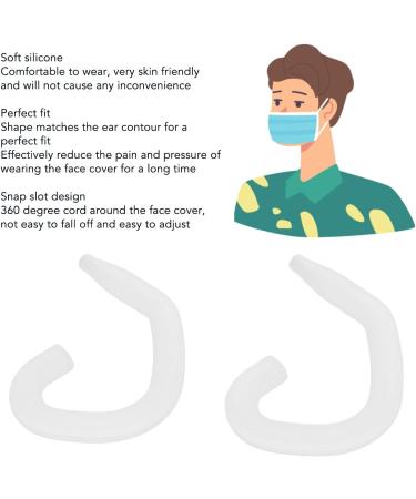Ear Protector Hook Flexible Comfortable Ear Hook Washable Easy To Wear Silicone 10 Pcs for Kids(Transparent White) - Buy Online on SooperMarket.com