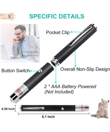 JMMTAAG Laser Pointer for Cats 3 Pack - Interactive Laser Pointer Cat Toys for Indoor Pets - Teasing and Training Chaser Toy - Buy Online on SooperMarket.com