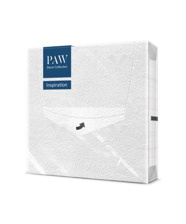 PAW - Napkins 3 -Lagig (33 x 33 cm) I 20 pieces I Perfect for birthdays parties weddings communion and celebrate I paper napkins colorful - special occasions ornaments I Inspiration Classic Inspiration Classic (Pearl)