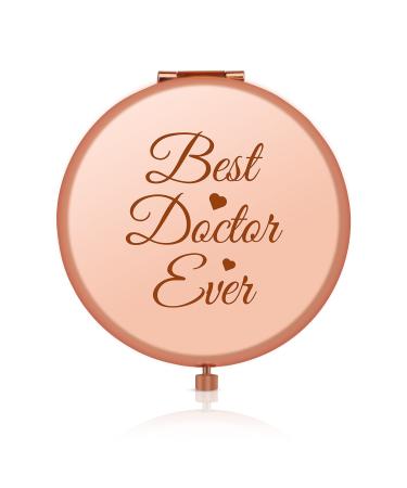 Jielahua Doctor Appreciation Gift for Women Rose Gold Compact Mirror Retirement Gifts Medical Graduation Gifts Thank You Gift Pocket Makeup Mirror Christmas Birthday Gifts for Physician Doctors