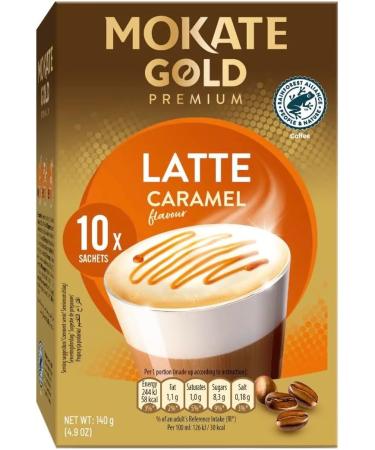 Mokate Gold Premium Latte Caramel Flavour with Caramel in Powder *2x boxes 10x sachets* - Buy Online on SooperMarket.com