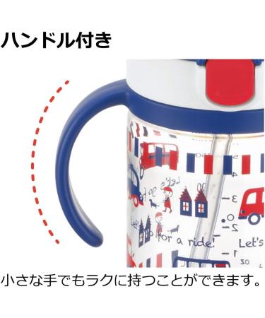 Richell Aqulea Outing Straw Mug 320ml Navy - Eco-Friendly and Portable Drinkware - Buy Online on SooperMarket.com