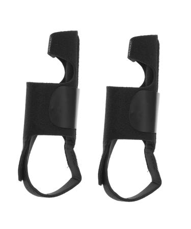 PLAFOPE 1 Pair Hallux Valgus Wrist Thumb Brace Hanging Utensil Holder Hammer Toe Straightener Bunion Separator Metatarsal Pads Stitched Sponge Composite Cloth Black