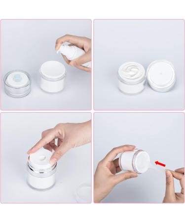 2PCS 30ml Airless Pump Cosmetic Bottles- Refillable Travel Cream Jars - Buy Online on SooperMarket.com