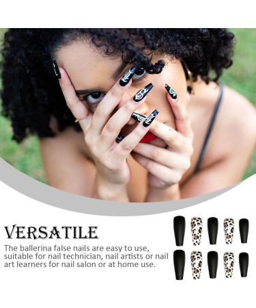 Dajidafu 1 Set French Tip Press on Nails Frosted Manicure Artificial Fingernails Matte Decals Wraps Full Cover Salon DIY - Buy Online on SooperMarket.com