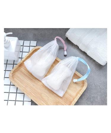 Andiker Soft Mesh Soap Bag Set - 7 Pcs | Shower Soap Pouch Saver with Drawstring | Hangable & Quick Drying Nylon | Foaming and Drying Solution - Buy Online on SooperMarket.com