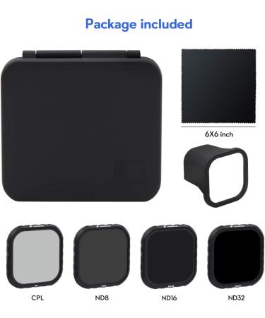 LENSKINS 4-Pack Lens Filter ND8 ND16 ND32 CPL for GoPro Hero 8 Black - Lens Protector and Accessories - Buy Online on SooperMarket.com