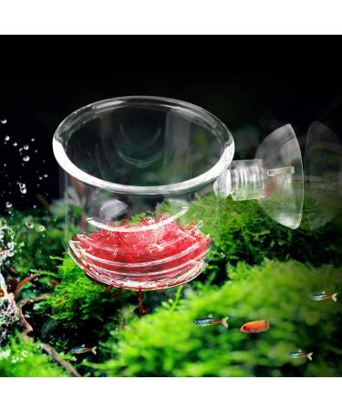 Senzeal 2PCS Large Glass Feeding Cone Cup for Aquarium with Seam - Ideal Fish Feeder for Brine Shrimp and Red Worms - Buy Online on SooperMarket.com