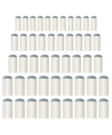 ABOAT 50 Pieces 4 Sizes Pool Cue Tips Slip-On Billiard Cue Tips Replacement, 9 mm, 10 mm, 12 mm, 13 mm