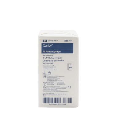 Kendall Curity 9024 Non Sterile Gauze Sponges 4x4 4PLY - Pack of 200 | Medical Grade Gauze - Buy Online on SooperMarket.com
