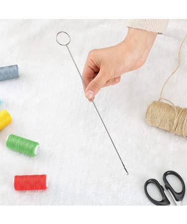 Arcemain Stainless Steel Sewing Loop Turner Set - 10 Pcs Long Loop Turner Tool for Fabric Tube Straps, Belts, DIY Accessories - Silver - Buy Online on SooperMarket.com