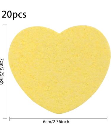 TROONZ Compressed Facial Sponges - Heart Shape Compressed Sponges for Facial Cleansing Face Scrub Sponge for Facial Cleansing Exfoliate Masque Makeup Removal Purple - Buy Online on SooperMarket.com