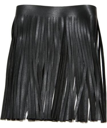 2 Yards Black PU Leather Fringe Trim - 4 Inch Tassel Trim for DIY Craft Sewing and Embellishments - Buy Online on SooperMarket.com