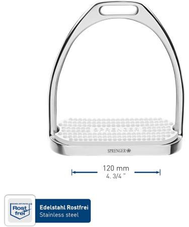 Sprenger Fillis Stirrup - 120mm Step Width Colored Insert Stainless Steel 2-Pack - International Shipping Available - Buy Online on SooperMarket.com