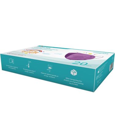 EUROPAPA FFP2 Masks - 20x Small Size 5-Ply Respiratory Masks Individually Packed EU Certified (2016/425) - Purple - Buy Online on SooperMarket.com