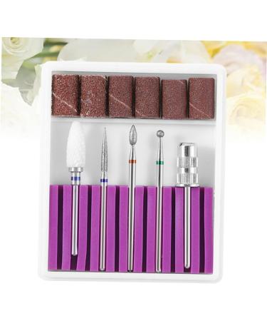 POPETPOP 2 Sets Nail Art Equipment Nail Bits Nail Drill Bits for Acrylic Nail Polish Accessories Drill Bits for Nails Manicure Drill Bits Pedicure Bits Nail Gel Electric Head Purple 6.5x5.5cmx2pcs Purplex2pcs - Buy Online on SooperMarket.com