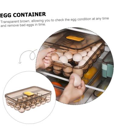 Healeved Box Egg Carton Refrigerator Eggs Fridge Egg Dispenser Fridge Egg Holder Egg Holders re-usable - Buy Online on SooperMarket.com
