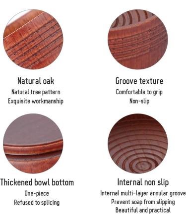 Akozon Wooden Shaving Bowl for Men | Soap Peel & Foam Cup Tool | International Shipping Available - Buy Online on SooperMarket.com