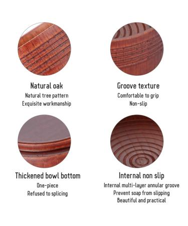 Premium Wood Shaving Bowl for Men | Round Manual Shaving Cup for Razor Foam | Ideal Men's Grooming Tool - Buy Online on SooperMarket.com