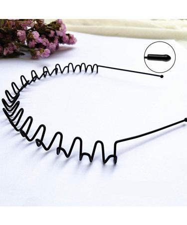 Premium Unisex Hair Bands for Men & Women | Slip-Resistant Elastic Hoops | Corrugated Black Sports Accessories - Buy Online on SooperMarket.com