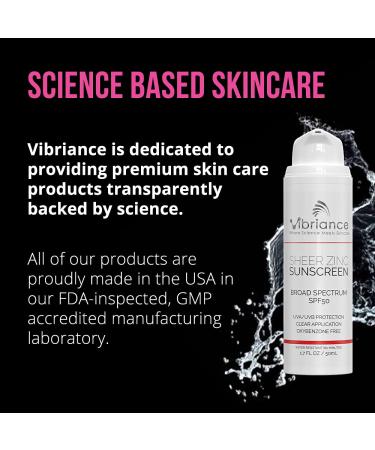 Vibriance Sheer Zinc Moisturizing Sunscreen SPF 50 for Skin Rejuvenation - 1.7 fl oz - Buy Online on SooperMarket.com