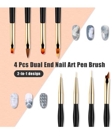 Sularpek Nail Art Liner Brushes Set - 4 Double Ended Brushes for Drawing, Painting, and DIY Design - Buy Online on SooperMarket.com