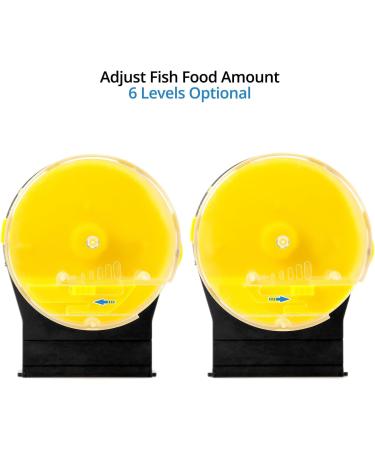 QWORK Automatic Fish Feeder Smart Holiday Fish Food Dispenser with Timer 12/24 Hours Regular Feeding 210 ml Large Capacity - Buy Online on SooperMarket.com
