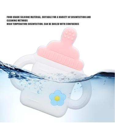 LBEC Cartoon Bottle Shaped Silicone Teether | Easy Grip Baby Bath Gift | International Shipping - Buy Online on SooperMarket.com