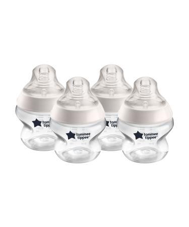 Tommee Tippee Closer To Nature Baby Bottles Extra Slow Flow Breast-Like Nipple With Anti-Colic Valve (5oz 4 Count)
