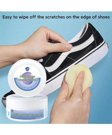 HOPASRISEE New Multi-functional Cleaning and Stain Removal Cream Multipurpose Cleaning Cream White Shoe Cleaner White Shoe Cleaning Cream with Sponge No Need to Wash Just Rub It Bright (2pcs) - Buy Online on SooperMarket.com