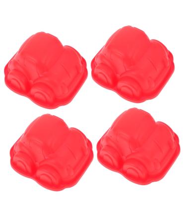 Alipis 4pcs Car Baking Mold Cake Pan Cars Silicone Molds Chocolate Molds Cake Mold Non Stick Soap