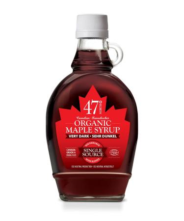 47 North Canadian Organic Single Source Maple Sryup Grade A Very Dark 250g Strong in taste and so perfect for baking glazing for hearty meat barbeque and also in the c