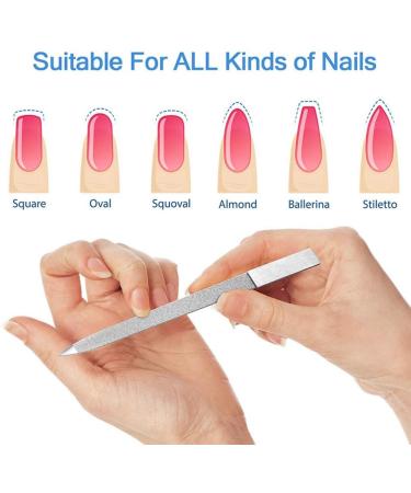 Uinfhyknd 3-Piece Nail File Set Double-Sided Nail Files Buffer File Rustproof Nail File Suitable for Family and Travel - Buy Online on SooperMarket.com